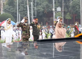শিখা অনির্বাণে প্রধানমন্ত্রীর শ্রদ্ধা
