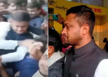 মেজাজ হারিয়ে ভক্তকে চড় মারলেন সাকিব