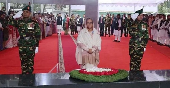 বঙ্গবন্ধুর প্রতি প্রধানমন্ত্রীর শ্রদ্ধা