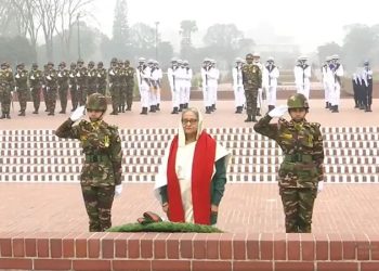 জাতীয় স্মৃতিসৌধে নতুন মন্ত্রিসভার শ্রদ্ধা