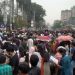 বৃষ্টিতে বিপাকে ভর্তি পরীক্ষা দিতে আসা শিক্ষার্থীরা