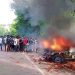 গোপালগঞ্জে সেনাবাহিনীর গাড়ি ভাংচুর-আগুন