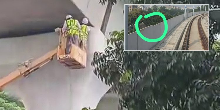 মেট্রোরেলের ভায়াডাক্টের স্প্রিং সরে গেছে