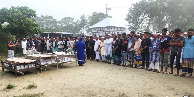মালয়েশিয়ায় অগ্নিদগ্ধ তিনজনের লাশ নিজ গ্রামে দাফন