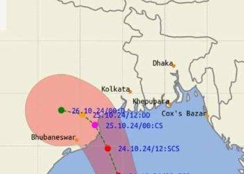 সন্ধ্যায় আঘাত হানতে পারে ঘূর্ণিঝড় ‘দানা’
