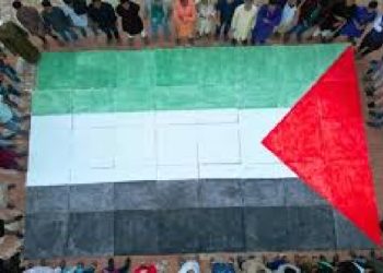 আন্তর্জাতিক ফিলিস্তিন সংহতি দিবসে জাবিতে মানব পতাকা প্রদর্শন