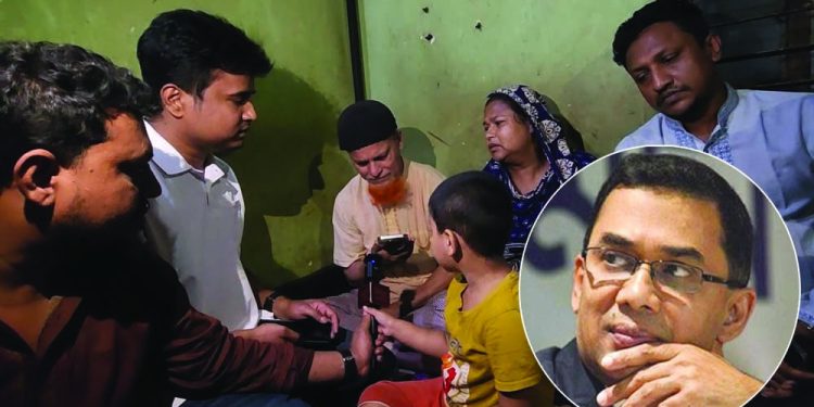 নিহত ছাত্রদল কর্মীর পরিবারের পাশে তারেক রহমান