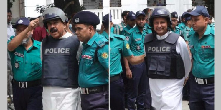 রাজাকারের বাচ্চা তোদের চৌদ্দগোষ্ঠী খেয়ে ফেলব, পুলিশকে ইনু-শাহজাহান