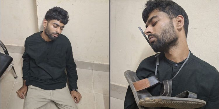 চবিতে ছাত্রলীগ কর্মীকে জুতার মালা পরিয়ে পুলিশে দিল ছাত্রদল