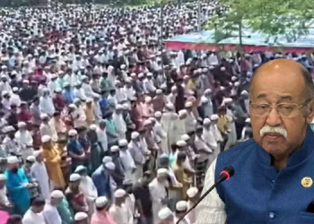 সাবেক শিল্পমন্ত্রী নূরুল মজিদ মাহমুদ হুমায়ুনের জানাজায় মানুষের ঢল