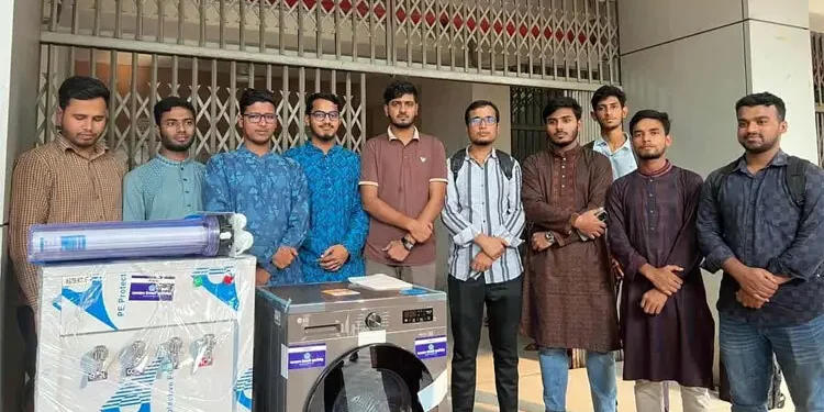 ছাত্রী হলে ওয়াশিং মেশিন ও পানির ফিল্টার দিল শিবির