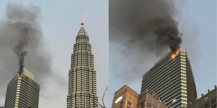 কুয়ালালামপুরের পেট্রোনাস টাওয়ার ৩-এ ভয়াবহ অগ্নিকাণ্ড