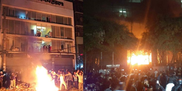 প্রথম আলো ও ডেইলি স্টারে হামলার ঘটনায় গ্রেফতার ৯