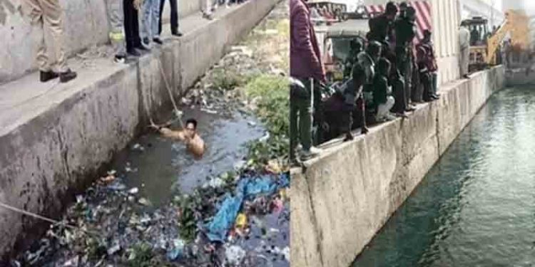 শিশু নিখোঁজের নাটক সাজিয়ে প্রশাসনকে দিয়ে ড্রেন পরিষ্কার করালেন এক নারী