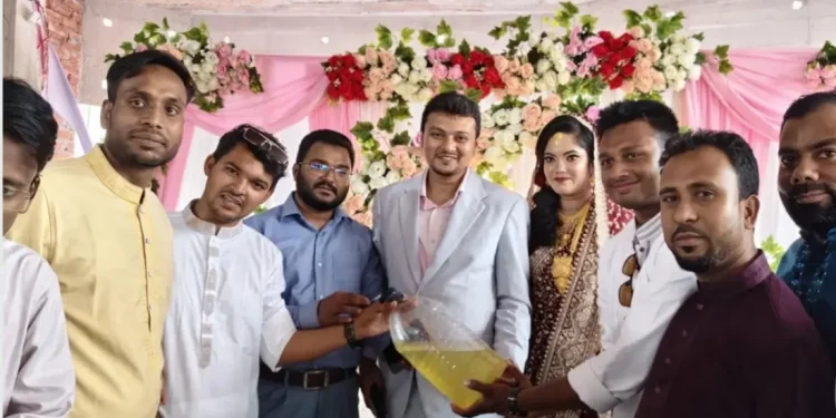 গণঅধিকার পরিষদের কেন্দ্রীয় নেতার বিয়েতে ডিজেল উপহার