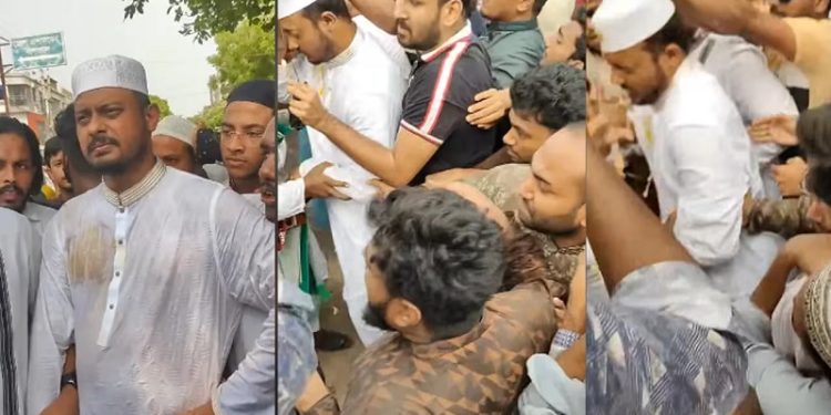 নাসীরুদ্দীন পাটওয়ারীর ওপর হামলা, ডিম নিক্ষেপ