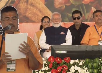 পশ্চিমবঙ্গের নতুন মুখ্যমন্ত্রী হিসেবে শপথ নিলেন শুভেন্দু অধিকারী