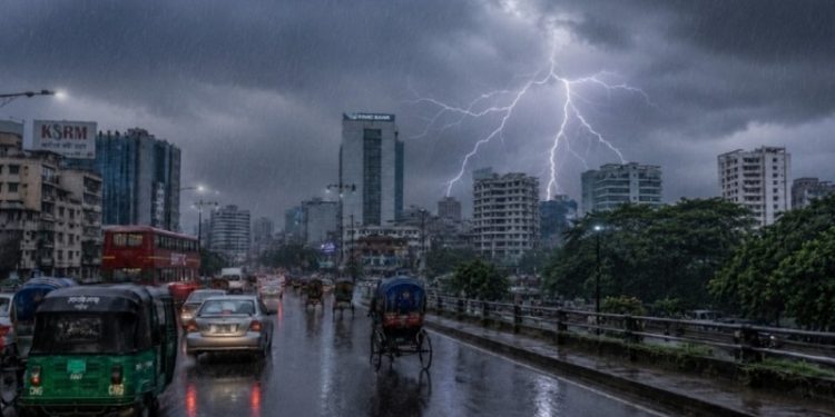 ঢাকাসহ ১৬ অঞ্চলে সন্ধ্যার মধ্যে ঝোড়ো বৃষ্টির আভাস