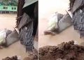 সুনামগঞ্জে পাহাড়ি ঢলে ঘর ভেঙে নদীতে, শিকলে বাঁধা যুবক নিখোঁজ