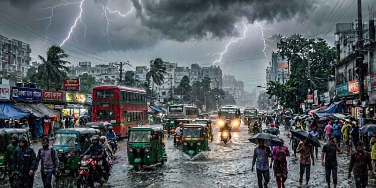 ঢাকাসহ ৮ বিভাগে ১০ দিন ঝড় ও ভারী বৃষ্টির আভাস