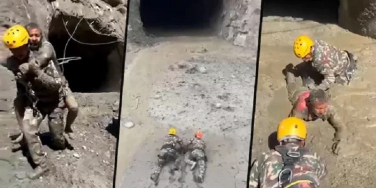 নেপালে সুড়ঙ্গে আটকা পড়া শ্রমিকদের বাঁচিয়ে রাখতে পাম্প করা হচ্ছে বাতাস