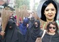 আশুগঞ্জে রুমিন ফারহানাকে অবাঞ্ছিত ঘোষণা করে ঝাড়ু মিছিল