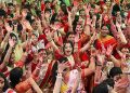 ঢাকেশ্বরী মন্দির থেকে বিজয়া শোভাযাত্রা শুরু