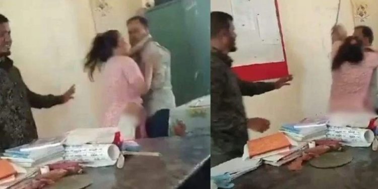 নারী শিক্ষকের সঙ্গে প্রধান শিক্ষকের মারামারির ভিডিও ভাইরাল